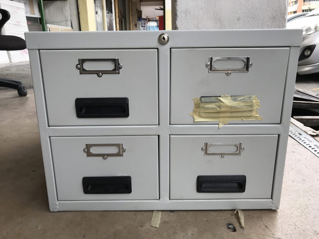 🆕4 Drawer Steel Card Index Filing Sold